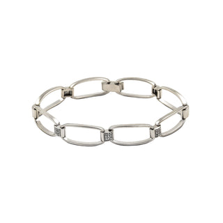 Brillantarmband aus 585 Weißgold, nachhaltiger second hand Schmuck perfekt aufgearbeitet