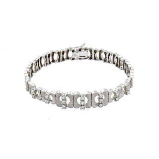 Brillantarmband aus 585 Weißgold, nachhaltiger second hand Schmuck perfekt aufgearbeitet