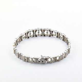 Brillantarmband aus 585 Weißgold, nachhaltiger second hand Schmuck perfekt aufgearbeitet