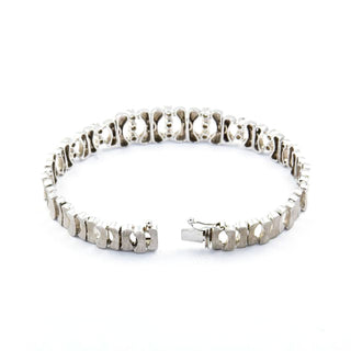 Brillantarmband aus 585 Weißgold, nachhaltiger second hand Schmuck perfekt aufgearbeitet