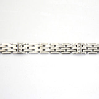 Brillantarmband aus 585 Weißgold, nachhaltiger second hand Schmuck perfekt aufgearbeitet