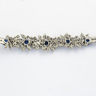 Armband aus 750 Weißgold mit Saphir, Brillant und Diamant, neuwertig, nachhaltiger second hand Schmuck perfekt aufgearbeitet