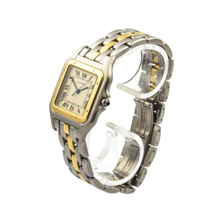 Cartier Panthere Quarzwerk mit Datumsanzeige und Zentralsekunde, gebrauchte Luxusuhr im Top-Zustand