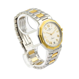Baume & Mercier Riviera Quarzwerk mit Datumsanzeige und verschraubte Drücker und Schnellschaltung, gebrauchte Luxusuhr im Top-Zustand