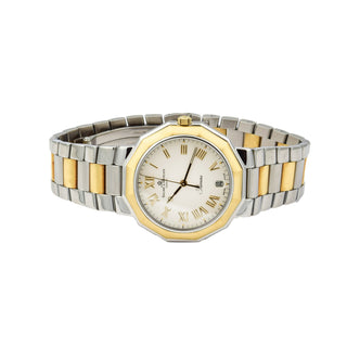 Baume & Mercier Riviera Quarzwerk mit Datumsanzeige und verschraubte Drücker und Schnellschaltung, gebrauchte Luxusuhr im Top-Zustand