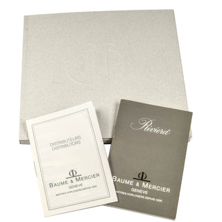 Baume & Mercier Riviera Quarzwerk mit Datumsanzeige und verschraubte Drücker und Schnellschaltung, gebrauchte Luxusuhr im Top-Zustand