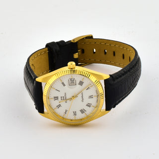 Zenith Armbanduhr Captain Quarzwerk mit Datumsanzeige und Zentralsekunde, Leuchtzeiger und Leuchtindizes, gebrauchte Luxusuhr im Top-Zustand