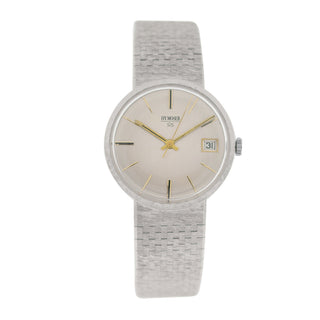 H. Moser Armbanduhr Automatik mit Datumsanzeige und Schnellschaltung, gebrauchte Luxusuhr im Top-Zustand