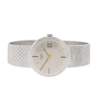 H. Moser Armbanduhr Automatik mit Datumsanzeige und Schnellschaltung, gebrauchte Luxusuhr im Top-Zustand