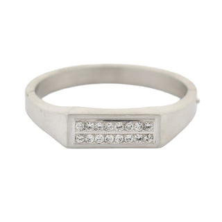 Armreif aus 585 Weißgold mit Brillant, nachhaltiger second hand Schmuck perfekt aufgearbeitet