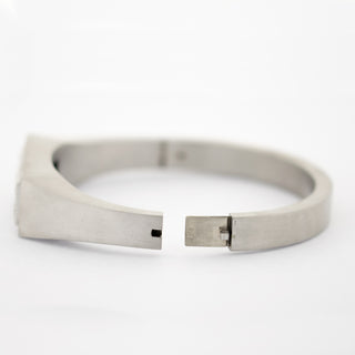 Armreif aus 585 Weißgold mit Brillant, nachhaltiger second hand Schmuck perfekt aufgearbeitet