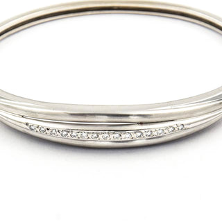 Brillantarmreif aus 585 Weißgold, nachhaltiger second hand Schmuck perfekt aufgearbeitet