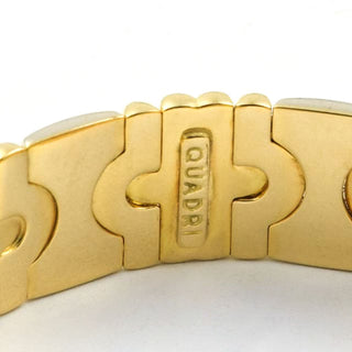 Quadri Armspange aus 750 Gelbgold, nachhaltiger second hand Schmuck perfekt aufgearbeitet