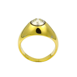 Brillant Bandring aus 585 Gelb- und Weißgold, nachhaltiger second hand Schmuck perfekt aufgearbeitet