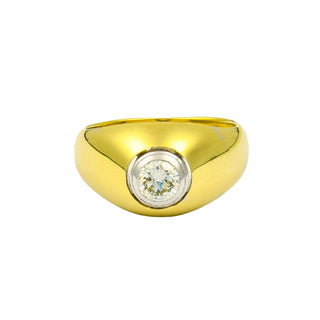 Brillant Bandring aus 585 Gelb- und Weißgold, nachhaltiger second hand Schmuck perfekt aufgearbeitet