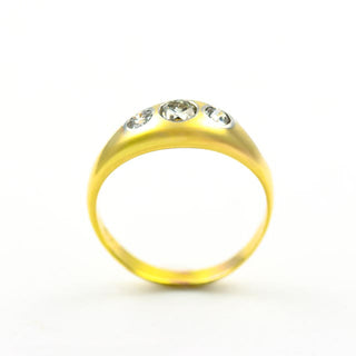 Brillantring aus 585 Gelb- und Weißgold, nachhaltiger second hand Schmuck perfekt aufgearbeitet