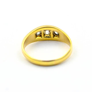 Brillantring aus 585 Gelb- und Weißgold, nachhaltiger second hand Schmuck perfekt aufgearbeitet