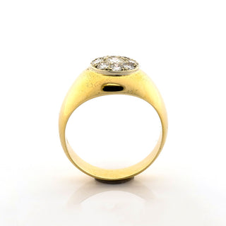 Bandring aus 585 Gelbgold mit Brillant, nachhaltiger second hand Schmuck perfekt aufgearbeitet