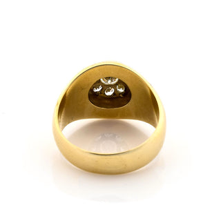 Bandring aus 585 Gelbgold mit Brillant, nachhaltiger second hand Schmuck perfekt aufgearbeitet