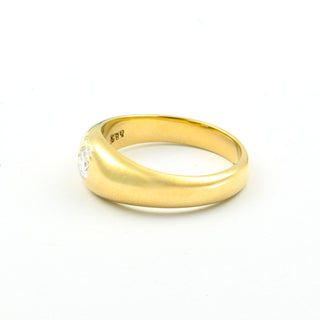 Brillantring aus 585 Gelbgold, nachhaltiger second hand Schmuck perfekt aufgearbeitet