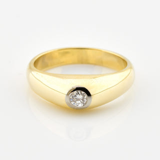 Brillantring aus 585 Gelbgold, nachhaltiger second hand Schmuck perfekt aufgearbeitet