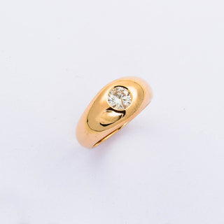 Bandring aus 585 Roségold mit Brillant, nachhaltiger second hand Schmuck perfekt aufgearbeitet