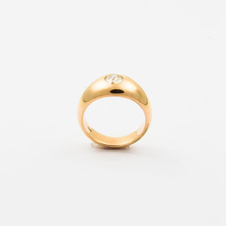 Bandring aus 585 Roségold mit Brillant, nachhaltiger second hand Schmuck perfekt aufgearbeitet