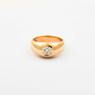 Bandring aus 585 Roségold mit Brillant, nachhaltiger second hand Schmuck perfekt aufgearbeitet