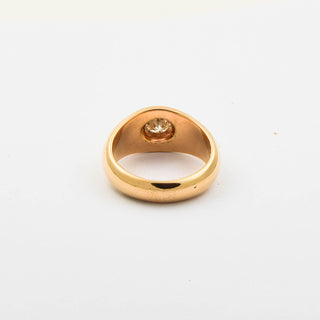 Bandring aus 585 Roségold mit Brillant, nachhaltiger second hand Schmuck perfekt aufgearbeitet