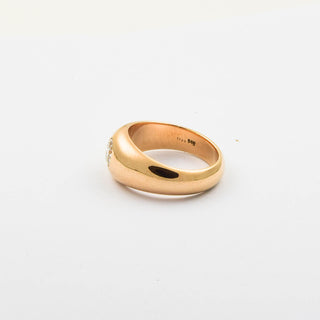Bandring aus 585 Roségold mit Brillant, nachhaltiger second hand Schmuck perfekt aufgearbeitet