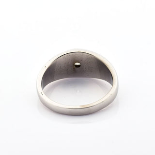 Bandring aus 585 Weißgold mit Brillant, nachhaltiger second hand Schmuck perfekt aufgearbeitet