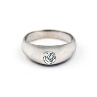 Brillantring aus 585 Weißgold, nachhaltiger second hand Schmuck perfekt aufgearbeitet