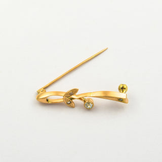 Brosche aus 585 Roségold mit Brillant und Diamant, nachhaltiger second hand Schmuck perfekt aufgearbeitet