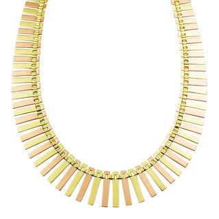 Collier aus 585 Gelb- und Rotgold, nachhaltiger second hand Schmuck perfekt aufgearbeitet