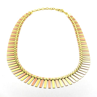 Collier aus 585 Gelb- und Rotgold, nachhaltiger second hand Schmuck perfekt aufgearbeitet