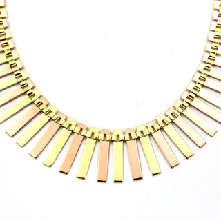 Collier aus 585 Gelb- und Rotgold, nachhaltiger second hand Schmuck perfekt aufgearbeitet