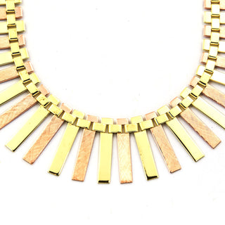 Collier aus 585 Gelb- und Rotgold, nachhaltiger second hand Schmuck perfekt aufgearbeitet