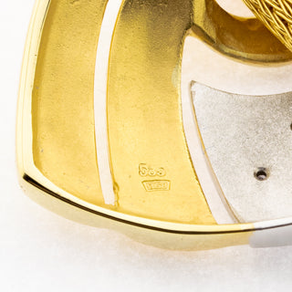 Brillantcollier aus 585 Gelb- und Weißgold, nachhaltiger second hand Schmuck perfekt aufgearbeitet