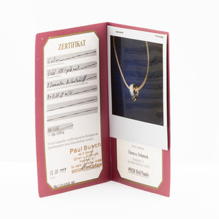 Brillantcollier aus 585 Gelb- und Weißgold, nachhaltiger second hand Schmuck perfekt aufgearbeitet