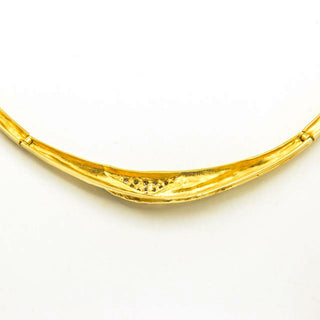 Brillantcollier aus 585 Gelb- und Weißgold, nachhaltiger second hand Schmuck perfekt aufgearbeitet