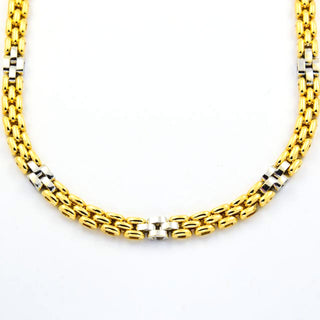 Brillantcollier aus 585 Gelb- und Weißgold, nachhaltiger second hand Schmuck perfekt aufgearbeitet