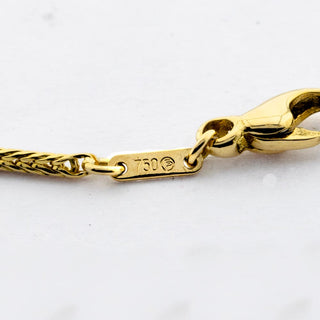 Diamantcollier aus 750 Gelb- und Weißgold, nachhaltiger second hand Schmuck perfekt aufgearbeitet