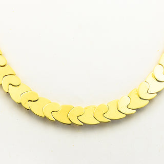 Collier aus 585 Gelb- und Weißgold mit Diamant, nachhaltiger second hand Schmuck perfekt aufgearbeitet