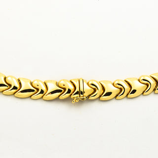 Collier aus 585 Gelb- und Weißgold mit Diamant, nachhaltiger second hand Schmuck perfekt aufgearbeitet