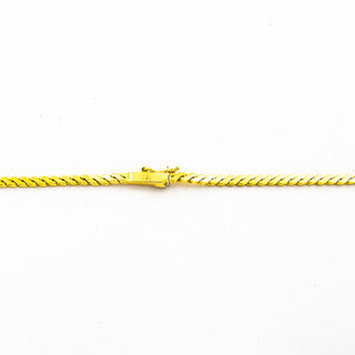 Collier aus 750 Gelb- und Weißgold mit Perle und Brillant, nachhaltiger second hand Schmuck perfekt aufgearbeitet