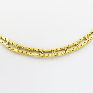 Rubincollier aus 585 Gelb- und Weißgold, nachhaltiger second hand Schmuck perfekt aufgearbeitet