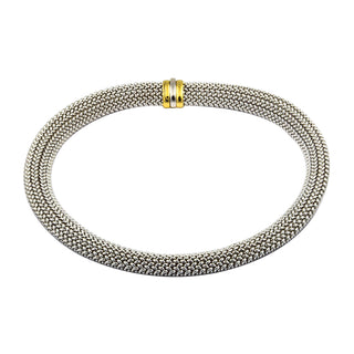 Collier aus 585 Gelb- und Weißgold, 45 cm,  nachhaltiger second hand Schmuck perfekt aufgearbeitet