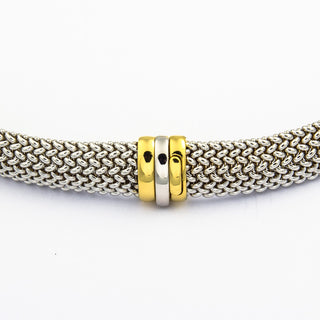 Collier aus 585 Gelb- und Weißgold, 45 cm,  nachhaltiger second hand Schmuck perfekt aufgearbeitet