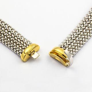 Collier aus 585 Gelb- und Weißgold, 45 cm,  nachhaltiger second hand Schmuck perfekt aufgearbeitet