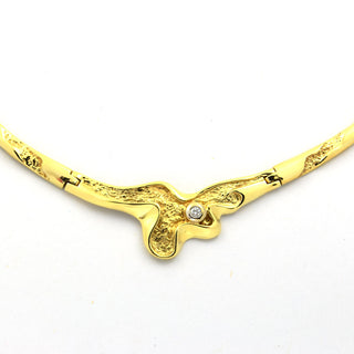 Brillantcollier aus 585 Gelbgold, nachhaltiger second hand Schmuck perfekt aufgearbeitet